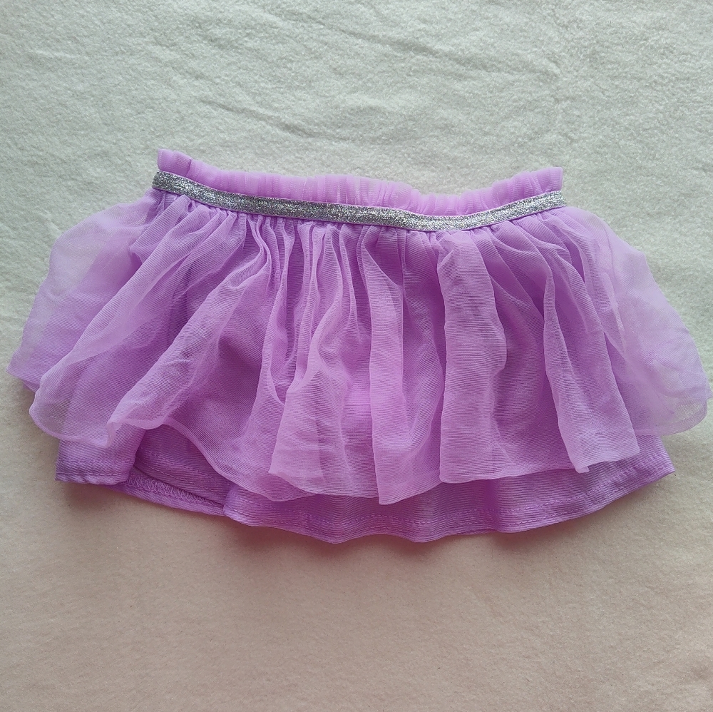 Purple Tulle Tutu Size 18 Months with Built In Diaper Cover